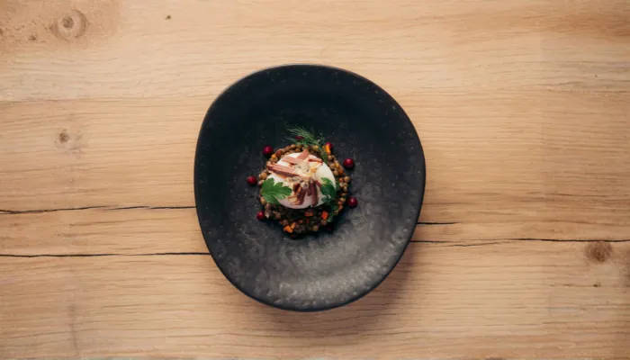 Image d'un plat réalisé dans le restaurant Audace à Montbazon