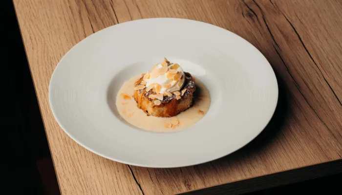 Image d'un dessert réalisé dans le restaurant Audace à Montbazon