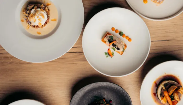 Image d'un ensemble de plat réaliser au Restaurant Audace à Tours